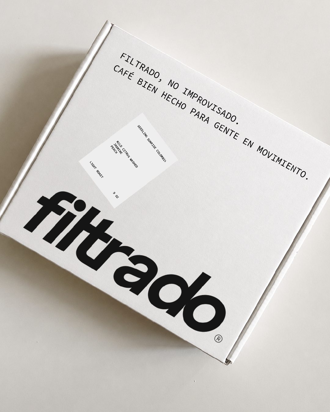 Caja de Filtrado con la etiqueta de origen